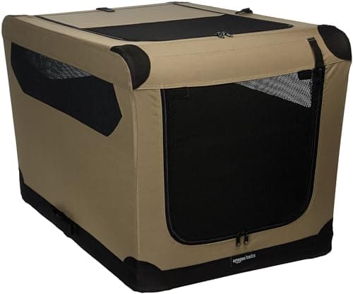 כלוב לכלב — Amazon Basics Portable Folding Soft Dog Crate for Cat, Dog, Rabbit, Double Door 