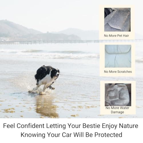 כיסוי רכב לכלב — Formosa Covers PAWPALS Dog Car Seat Cover Hammock for Pets Water Repellent Mesh 