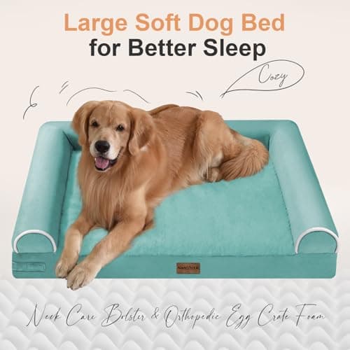מיטה לכלב גדול — Large Dog Bed Orthopedic Washable: Beds Bolster XL Bed Big XLarge Dogs Egg Crate