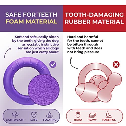 צעצוע חשיבה לכלב — COLLAR Puller Outdoor Ring Toy - Fetch & Tug of War for Small Medium Large Dogs 