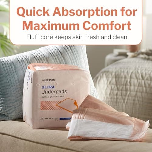 פד לכלב — McKesson Disposable Underpads 30" x 36", 100 Count – Heavy Absorbency Chux Pads 
