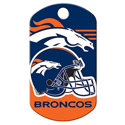 תג שם לכלב — GoTags Personalized NFL Dog Tags, Custom Engraved Pet ID Tag, Denver Broncos, Mi