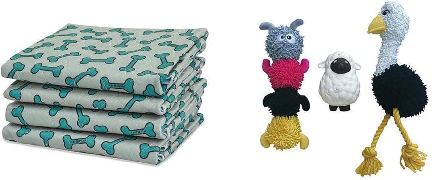פדים/חיתולים לכלב — rocket &amp; rex Premium, Washable Pee Pads for Dogs, Waterproof &amp; Reusable,
