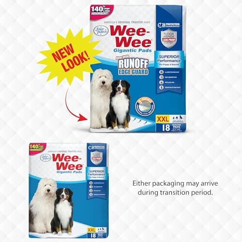 פד לכלב — Four Paws Wee-Wee Superior Performance Pee Pads for Dogs with Runoff Barrier Edg