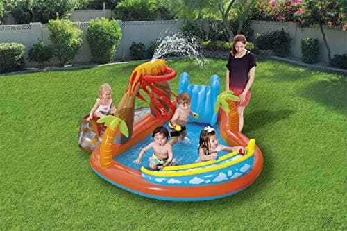 בריכה לכלב — Bestway Lava Inflatable Play Center | Includes Play Balls, Ball Ramp, Ring Toss 