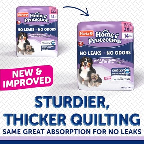 פד לכלב — Hartz Home Protection Super Absorbent Odor Eliminating Lavender Scented No Leak 