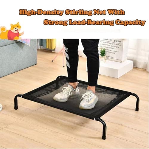 מיטה לכלב גדול — Raised Dog Bed for Large Dogs, Elevated Outdoor Dog Bed Easy to Assemble, Coolin
