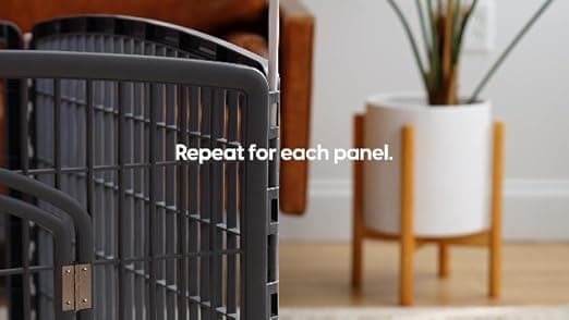 שער בטיחות לכלב — IRIS USA 24" 2-Panel Add-On Panels Pet Dog Puppy Playpen, Foldable, Customizable