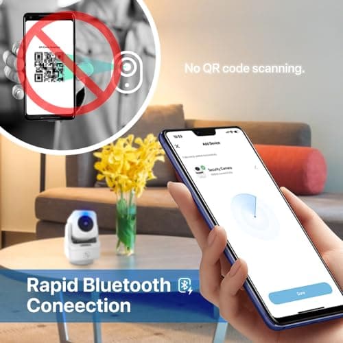 מצלמת מעקב לכלב — 2K Indoor Pan Tilt 360 HD 2.4GHz WiFi Home Security Camera, Baby/Pet Monitors, 2