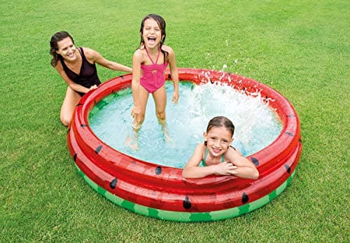 בריכה לכלב — Intex 66-Inch Round Inflatable Outdoor Kids Swimming and Wading Watermelon Pool 
