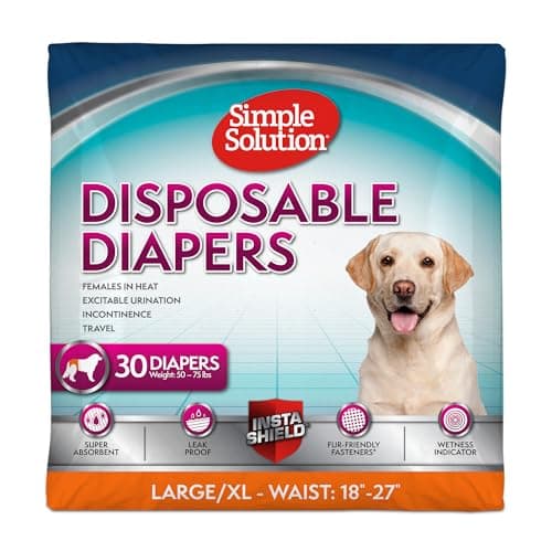 חיתול לכלב — Simple Solution Disposable Dog Diapers, Female Dog Diapers, Puppy Potty Training