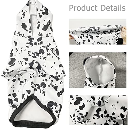 בגדים לכלב — Dog Dalmatian Costume Dalmatian Print Hoodie Pet Clothes Sweaters, Dog Sweater H