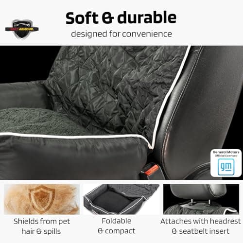 כיסוי רכב לכלב — Seat Armour - PetBed2GO for Corvette C7 in Black - Pet Bed Cushion & Car Seat Co