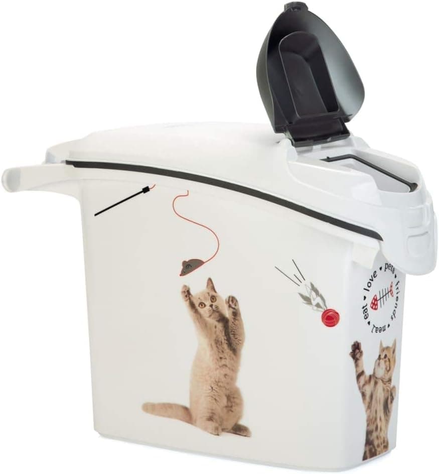 מיכל אחסון מזון לכלב — Curver Dog Food Container – 6 kg/15 L – Airtight Odour-Proof Storage for Cats – 