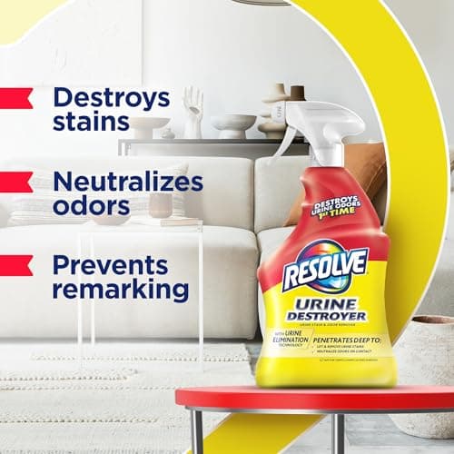 מוצר ניקיון לכלב — Resolve Urine Destroyer Spray – Pet Stain and Odor Remover, Carpet Cleaner Solut