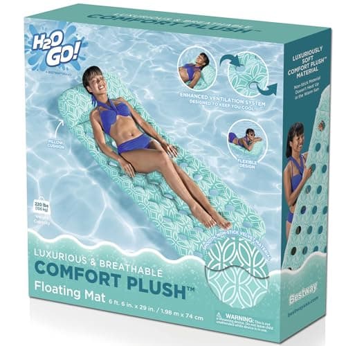 בריכה לכלב — H2OGO! Comfort Plush Floating Pool Mat 6'6" x 29"/1.98m x 74cm