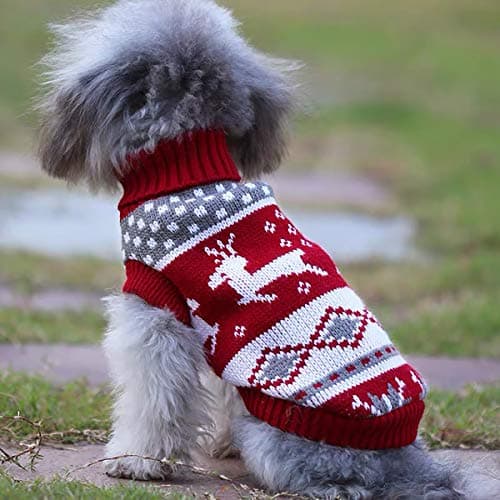 בגדים לכלב — Vehomy Dog Christmas Sweaters Pet Winter Knitwear Xmas Clothes Classic Warm Coat