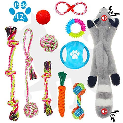 צעצוע חבל/כדור לכלב — Dog Rope Toy for Aggressive Chewers Medium Bleed Small Dogs Indestructible Toys 