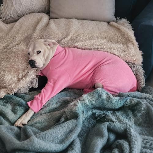 מעיל לכלב — Extra Large Dog Coat Fleece Pajamas Onesie for Cold Weather Warm Cozy Pet Pjs Ju