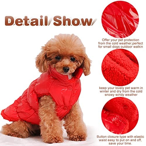 מעיל לכלב — YooGL Dog Winter Jacket Waterproof Dog Cold Weather Coats Warm Dog Snowsuit Flee