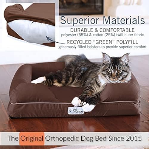 מיטה אורטופדית לכלב — PetFusion Ultimate Dog Bed, Orthopedic Memory Foam, Multiple Sizes and Colors, M