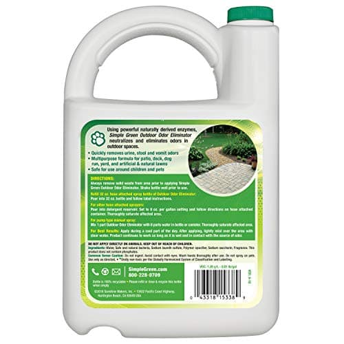 מוצר ניקיון לכלב — Simple Green Outdoor Odor Eliminator for Pets, Dogs, 1 gallon Refill - Ideal for