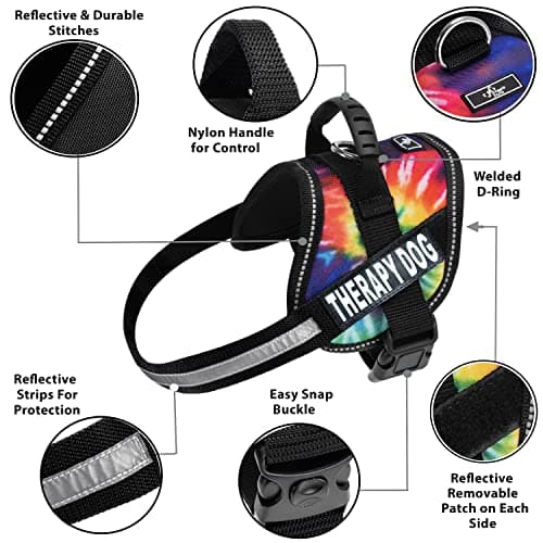 רתמה לכלב — Therapy Dog Harness Service Working Vest Jacket,Purchase Comes with 2 Therapy Do