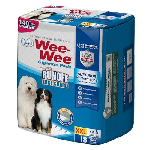 פד לכלב — Four Paws Wee-Wee Superior Performance Pee Pads for Dogs with Runoff Barrier Edg