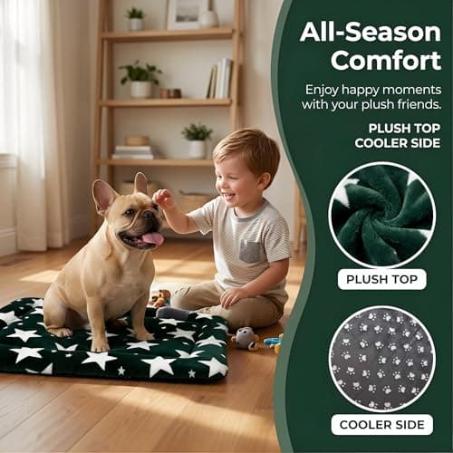 מיטה לכלב קטן — Dog Bed Mat, Reversible Crate Pad, Soft and Breathable Kennel Bed for Small, Med