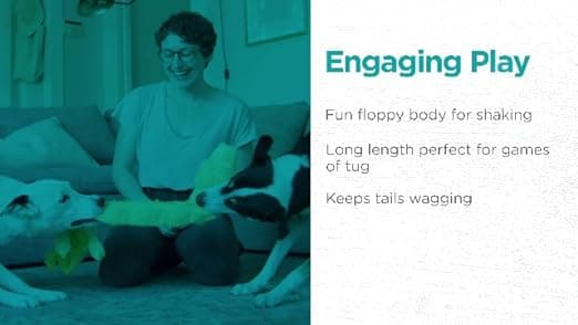 צעצוע חשיבה לכלב — Outward Hound Squeaker Matz Plush Gator Dog Toy, Small