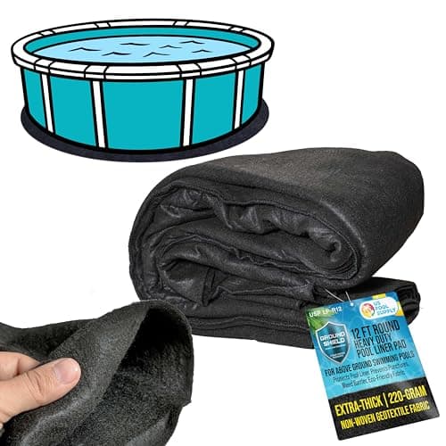בריכה לכלב — U.S. Pool Supply Ground Shield 12-Foot Round Heavy Duty Pool Liner Pad for Above
