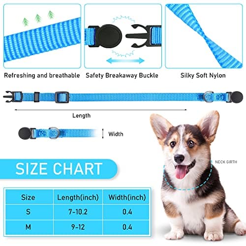 פד לכלב — GAMUDA Puppy ID Collars - Super Soft Nylon Whelping Set - Adjustable Breakaway L