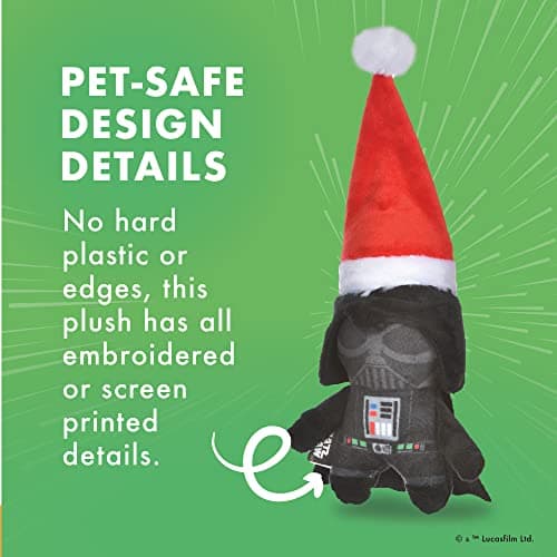 צעצוע פלאש לכלב — STAR WARS for Pets Dog Toy Darth Vader Toy for Holidays | Santa Darth Vader Dog 