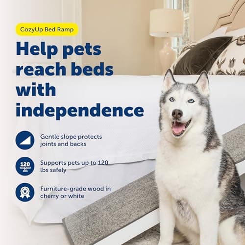 מדרגות לכלב — PetSafe CozyUp Bed Ramp - Supports Pets Back & Joints - High Traction Carpet Sur