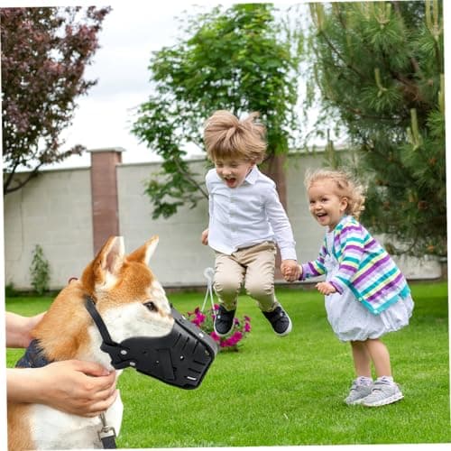מחסום פה לכלב — Dog Muzzle, Adjustable Leather Basket Soft Muzzles to Prevent Biting, Barking an