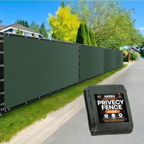 מלונה לכלב — Xpose Safety Privacy Fence Screen 6’ x 50’ – Heavy Duty Green Mesh with 90% Visi