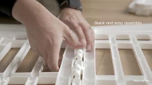 מלונה לכלב — IRIS USA Dog Playpen, Made in USA 4-Panel Pet Exercise Pen with Door Gate 35 x 3