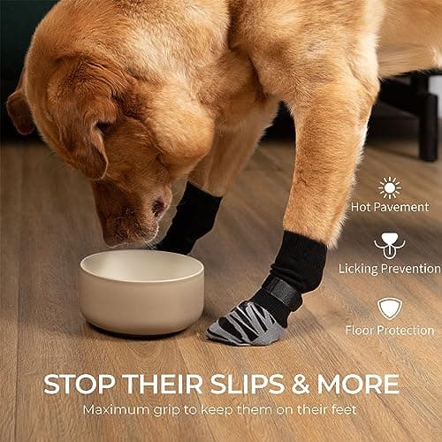 נעליים לכלב — DOK TigerToes Premium Non-Slip Dog Socks for Hardwood Floors Color Bundle (Size 
