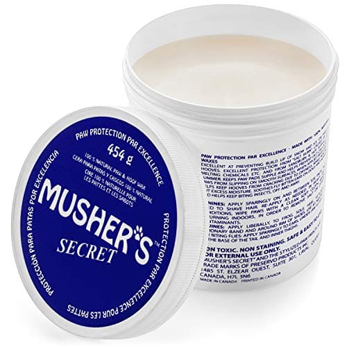 נעליים לכלב — Musher’s Secret Dog Paw Wax 454g (16oz) – All-Natural Dog Balm w/ Vitamin E – He