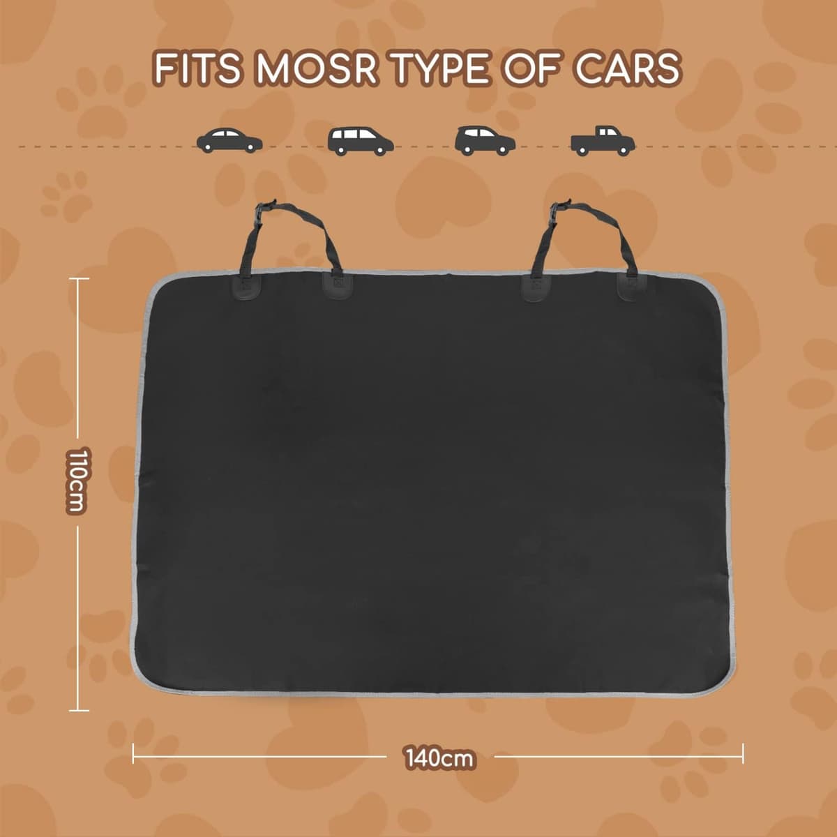 כיסוי רכב לכלב — Dog Car Seat Cover, No-Skirt Design Waterproof Nonslip Car Seat Cover for Dogs, 