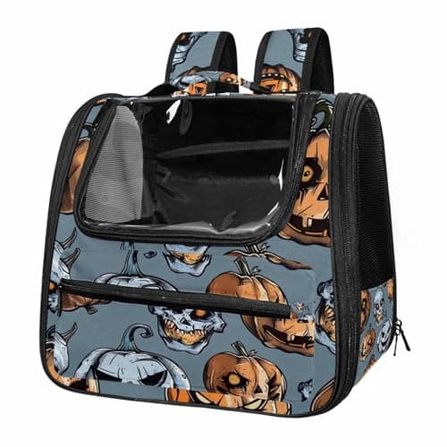 נשאית/תיק לכלב — Pumpkin Helloween5 Pet Cat Backpack Carrier for Kitty Small Dog, Ventilated Pet 