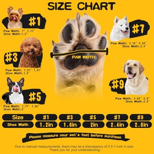 נעליים לכלב — EXPAWLORER Dog Shoes for Small Medium Large Dogs, Waterproof Non-Slip Dog Snow B