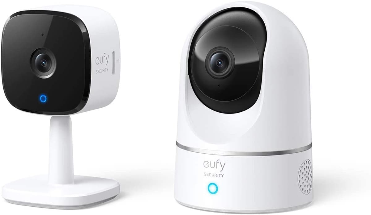 מצלמת מעקב לכלב — eufy Security Indoor Cam C120 & P24, 2K, Indoor Security Camera, Wi-Fi Plug-in C