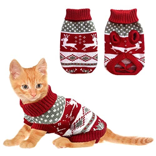 בגדים לכלב — Vehomy Dog Christmas Sweaters Pet Winter Knitwear Xmas Clothes Classic Warm Coat
