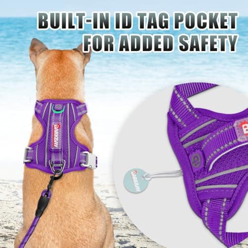 רתמה לכלב — BARKBAY No Pull Dog Harness Large Reflective Dog Harness with Front Clip and Eas