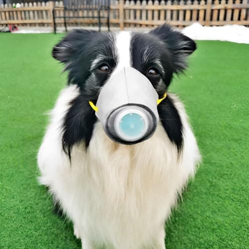 מחסום פה לכלב — Dog Mask, Reusable Breathable Dog Air Filter Mask, Adjustable Dog Gas Face Mask,