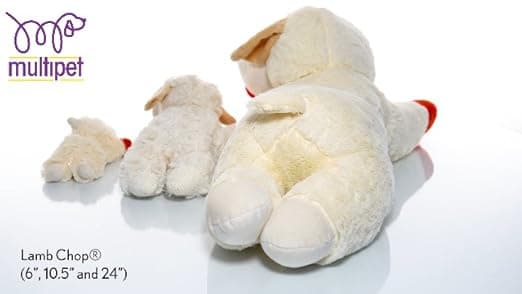 צעצוע פלאש לכלב — Multipet Lamb Chop Dog Plush Toy - Squeaky Toy for Small & Medium Dogs - Extra S