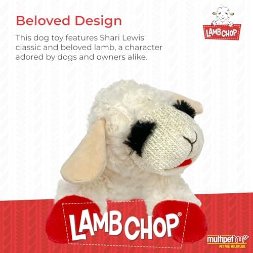 צעצוע פלאש לכלב — Multipet Lamb Chop Dog Plush Toy - Squeaky Toy for Small & Medium Dogs - Extra S