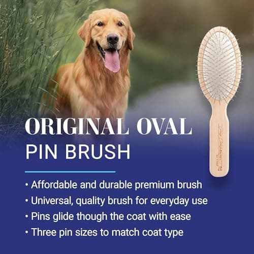 מברשת טיפוח לכלב — Chris Christensen Dog Brush, 27 mm Oval Pin Brush, Original Series, Groom Like a