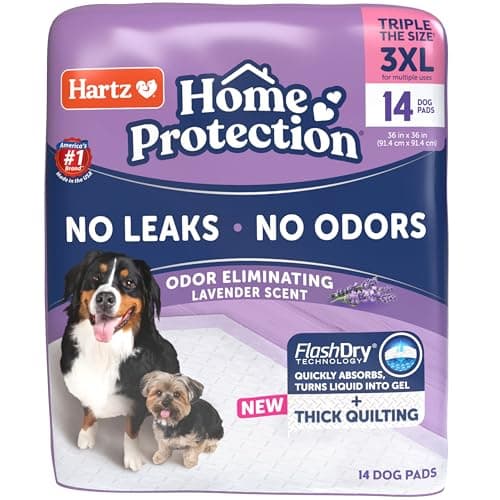 פד לכלב — Hartz Home Protection Super Absorbent Odor Eliminating Lavender Scented No Leak 